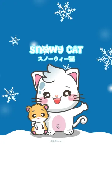 [LINE着せ替え] スノーウィー猫の画像1