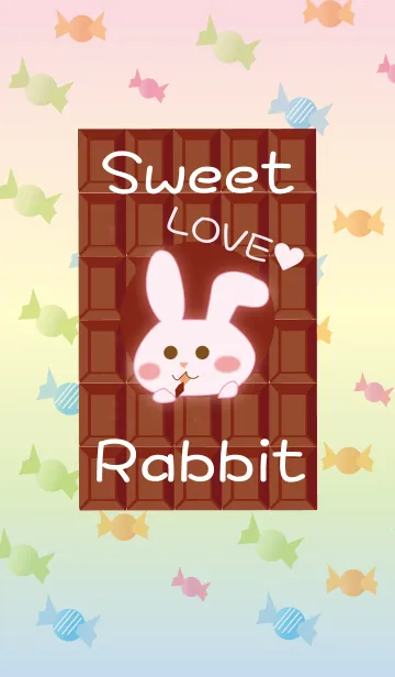 Sweet love rabbitのLINE着せ替え