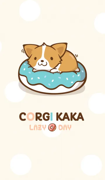 [LINE着せ替え] Corgi Dog Kaka - Lazy Palsの画像1