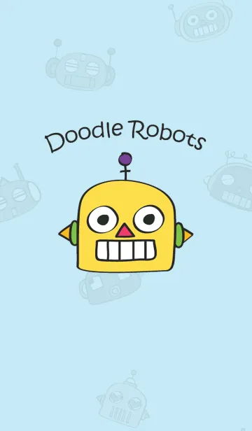 [LINE着せ替え] Doodle Robotsの画像1