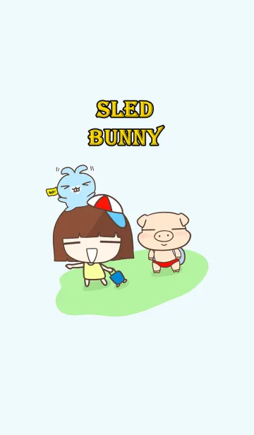 そりウサギのLINE着せ替え