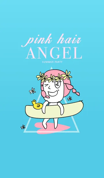 [LINE着せ替え] pink hair ANGEL - SUMMER PARTYの画像1