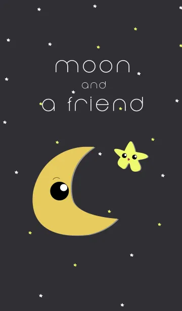[LINE着せ替え] moon and a friendの画像1