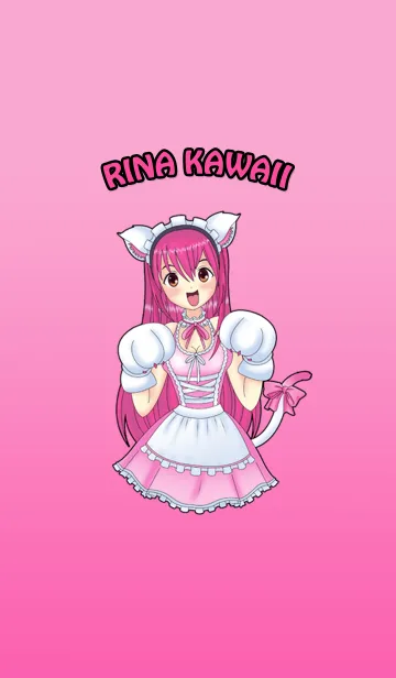 [LINE着せ替え] Rina Kawaii Cat Girlの画像1