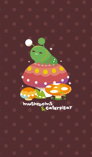 [LINE着せ替え] きのこといもむしの画像1