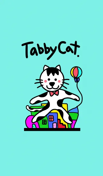 [LINE着せ替え] しろくろぶち猫☆Tabby Cat！の画像1