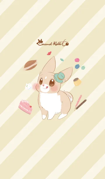 [LINE着せ替え] Caramel Rabbit (So sweet)の画像1