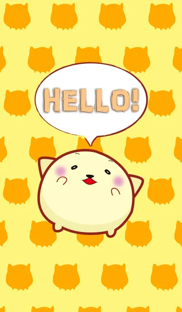 一頭身のネコのLINE着せ替え