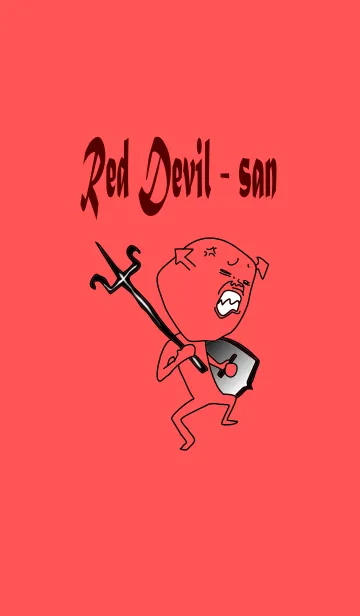 [LINE着せ替え] 悪魔さん（赤）の画像1