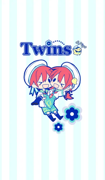 [LINE着せ替え] Twins＆Piyoの画像1