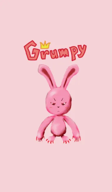 [LINE着せ替え] Pink Grumpy Rabbitの画像1