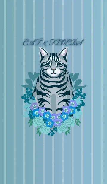 [LINE着せ替え] CAT ＆ FLOWERSの画像1