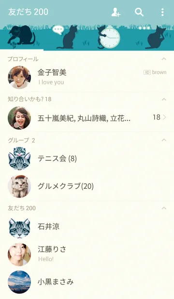 [LINE着せ替え] CAT ＆ FLOWERSの画像2