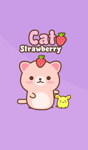 [LINE着せ替え] ストロベリー猫テーマの画像1