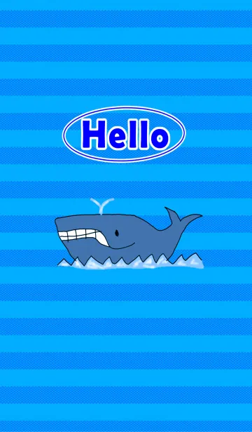 [LINE着せ替え] HELLO クジラの画像1