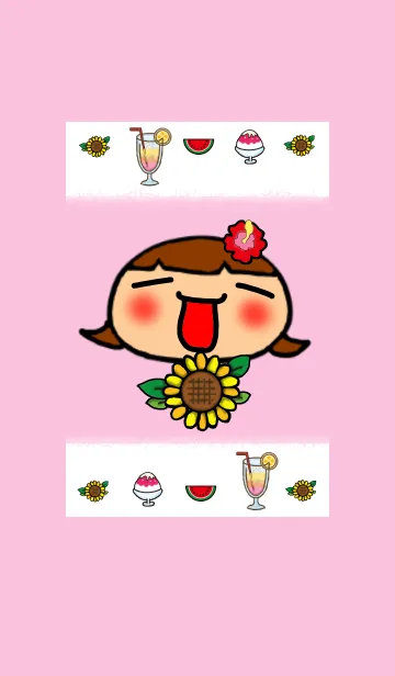夏女着せ替えのLINE着せ替え