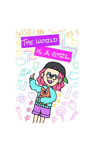 [LINE着せ替え] The world is a Girl.の画像1