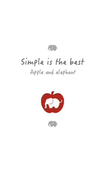 [LINE着せ替え] りんごとぞうさんのシンプルな着せかえの画像1