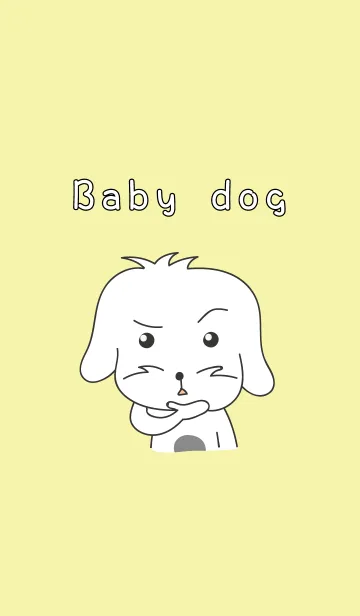 [LINE着せ替え] Happy baby dogの画像1