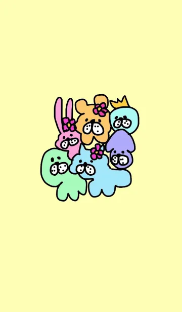 [LINE着せ替え] お腹のたるんだ動物達の画像1