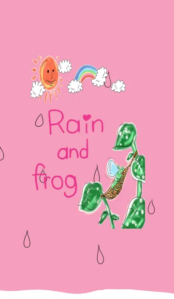 雨とカエルのLINE着せ替え
