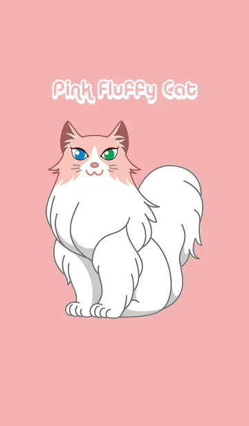 [LINE着せ替え] ピンクのモフ猫の画像1