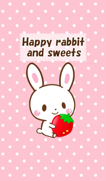 [LINE着せ替え] Happy rabbit and sweetsの画像1