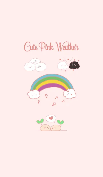 [LINE着せ替え] Cute Pink Weatherの画像1