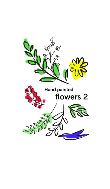 手描きの花 2の着せ替えメイン画像