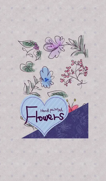 [LINE着せ替え] 手描きの花の画像1