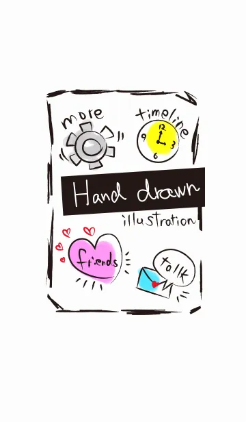 手描きイラスト Hand drawnの着せ替えメイン画像