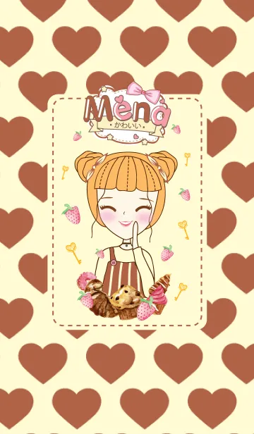 [LINE着せ替え] Mena Cute v.2の画像1