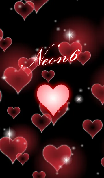 [LINE着せ替え] ほんのり光るネオンの着せかえ6 ハート2の画像1