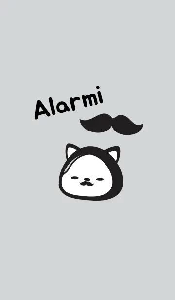[LINE着せ替え] 猫アラームです くちひげ(Alarmi mustache)の画像1