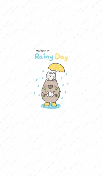 [LINE着せ替え] Mr. bear and his cutie cat : Rainy Day :の画像1