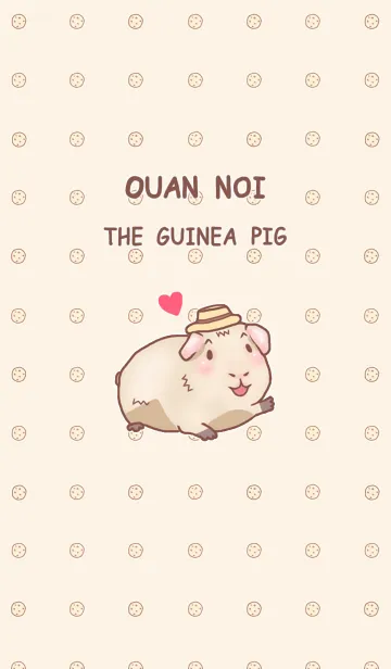 [LINE着せ替え] Ouan Noi The Guinea Pig Pink Pastelの画像1