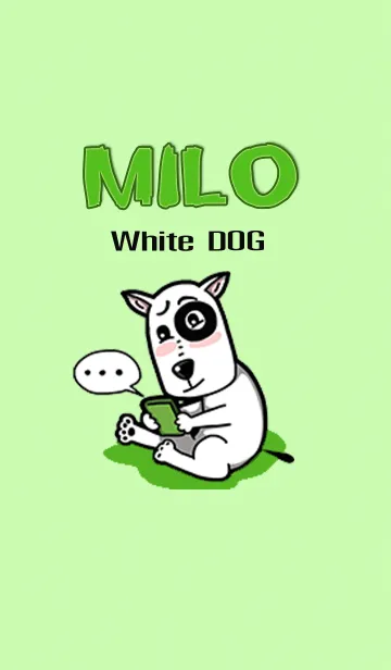 [LINE着せ替え] Milo White Dogの画像1
