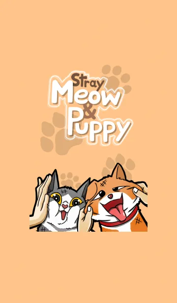 [LINE着せ替え] Stray Meow and Puppyの画像1