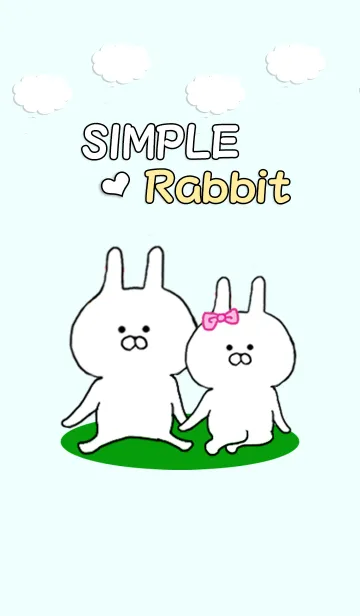 Simple rabbitのLINE着せ替え