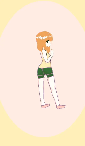 [LINE着せ替え] オレンジ髪の少女の画像1