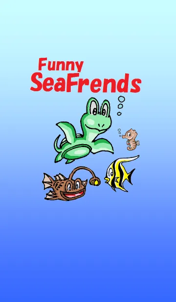 [LINE着せ替え] かわいい海の仲間たちの画像1