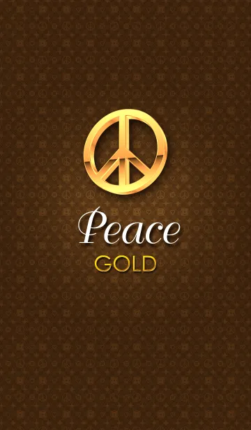 [LINE着せ替え] Peace ゴールドの画像1