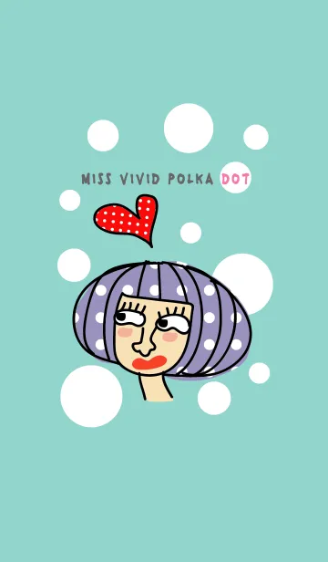 [LINE着せ替え] Miss Vivid Polka Dotの画像1