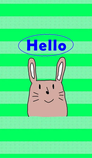 [LINE着せ替え] HELLO ウサギの画像1