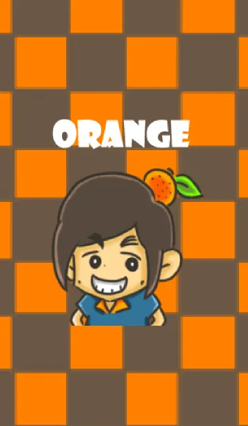 [LINE着せ替え] Mantou＆Happy partners-Orangeの画像1