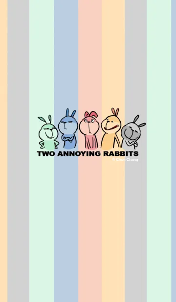 [LINE着せ替え] Two Annoying Rabbitsの画像1