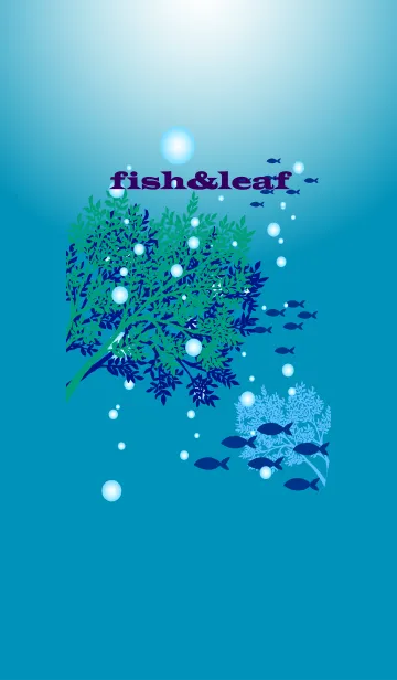 [LINE着せ替え] fish＆leafの画像1
