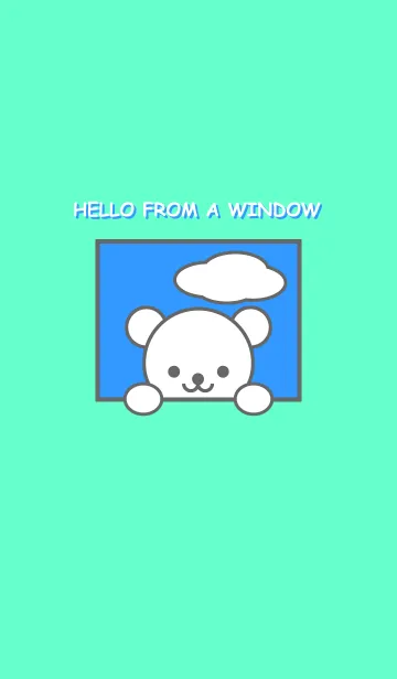 [LINE着せ替え] 窓から「こんにちは！」の画像1