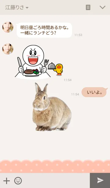 [LINE着せ替え] ♡My rabbit Chay♡の画像3