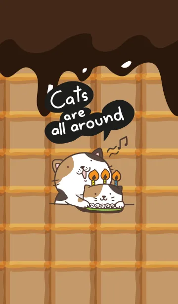 [LINE着せ替え] Cats are all aroundの画像1